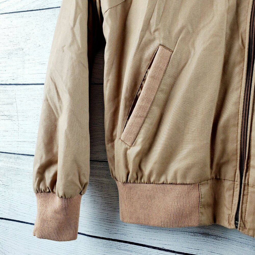 Vintage Members Only Brown Jacket By Fabil Classic Design Zip Youth Size 16 EVC - Picture 7 of 9